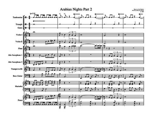 Aladdin Jr Orchestral arrangements | Teaching Resources