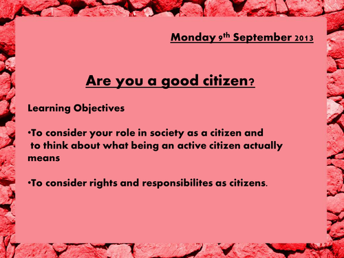 Are you a good citizen?