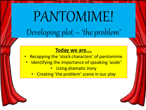 KS3 Drama - Pantomime - Lesson 3 | Teaching Resources