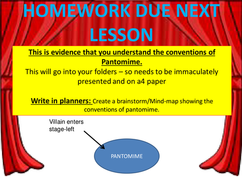 KS3 Drama - Pantomime -- assessment (2) 2016 - new gcse spec