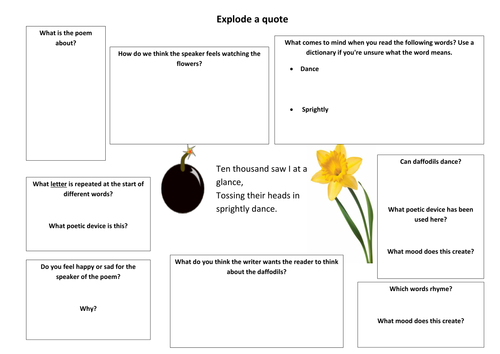 daffodils poem analysis essay