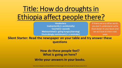 (5) Dear Diary Lesson, Natural Hazards SoW - Year 7 Geography