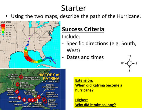 (8) Hurricane Katrina Lesson, Natural Hazards SoW - Year 7 Geography
