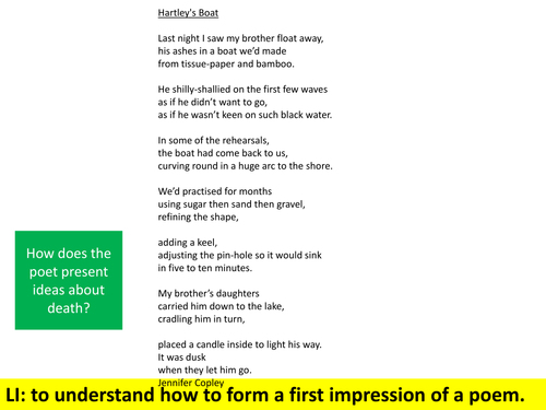 AQA Unseen Poetry - Planning and Structuring Responses | Teaching Resources