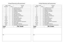 A level chemistry mock papers picture