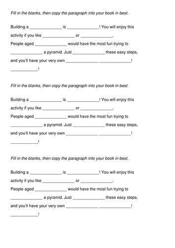 Instructions - Writing an Introduction | Teaching Resources