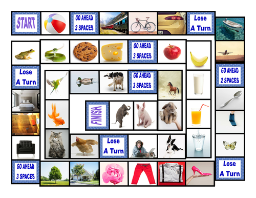 common nouns pre kindergarten board game teaching resources