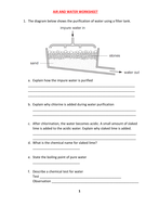 air and water worksheet teaching resources