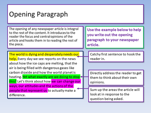 Newspaper Article Writing Teaching Resources