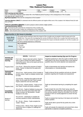 The Crusades - What were the effects of the Crusades? | Teaching Resources