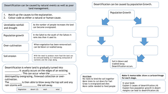 Desertification - The Causes and Management - Exam Style Questions