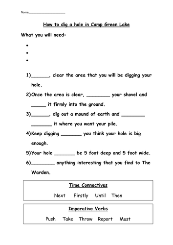 'Holes' KS3 | Teaching Resources