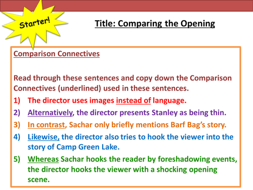 'Holes' KS3 Assessment