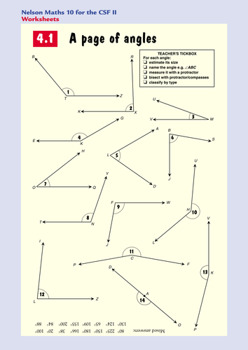 Angles in Geometry | Teaching Resources