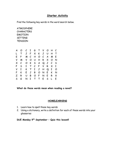 Introduction Lesson 'Holes'