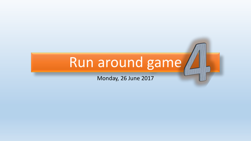 GCSE Foundation Run around game 4