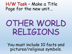 Six Major World Religions | Teaching Resources