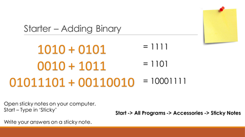 Binary Lessons (6 in Total) - Suitable for KS3 & KS4 | Teaching Resources