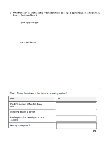 OCR Cambridge Technicals in IT - Unit 1 - 2.4 - 2.6 Operating systems