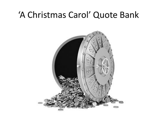 'A Christmas Carol' Quote Bank  Teaching Resources