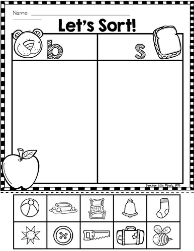 Beginning Sound Phoneme Isolation Sorts | Teaching Resources