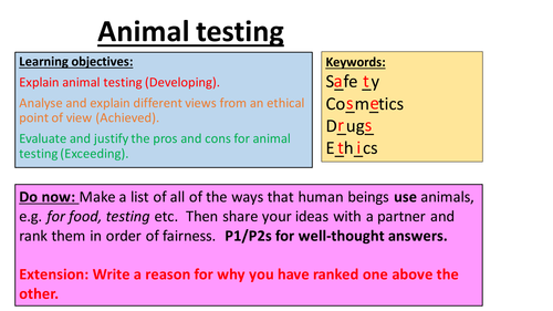 Animal testing | Teaching Resources