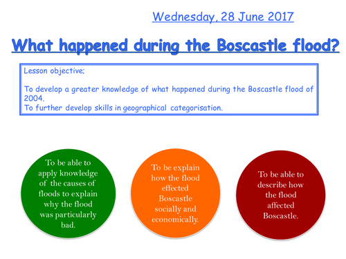 new OCR spec B GLOBAL HAZARDS - L6 - Boscastle Case study