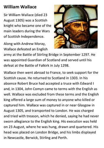 William Wallace Handout