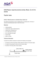 The Wave Speed Equation | Teaching Resources