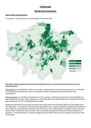 new OCR spec B - URBAN FUTURES unit - L10 - London's Challenges