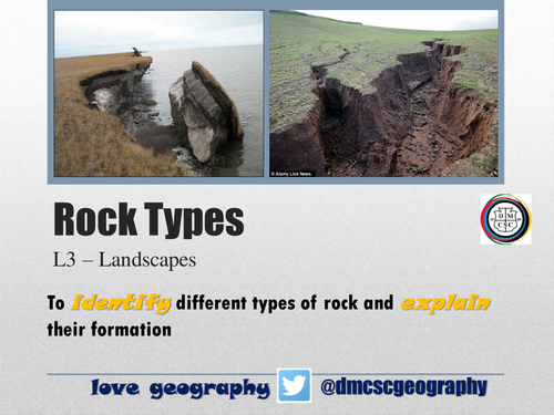 KS3 unit - LANDSCAPES - L3 - rock types