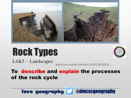 KS3 unit - LANDSCAPES - L4- the rock cycle