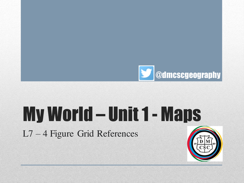 KS3 unit - MAP SKILLS - L7 -  4 figure grid references