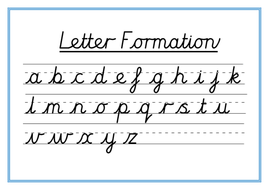 Cursive Letter Formation Word Mats | Teaching Resources