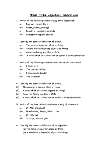 nouns-etc-multiple-choice-quiz-and-answers-teaching-resources