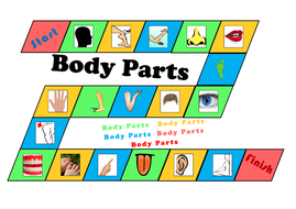 body parts board game nouns for learning english size a3