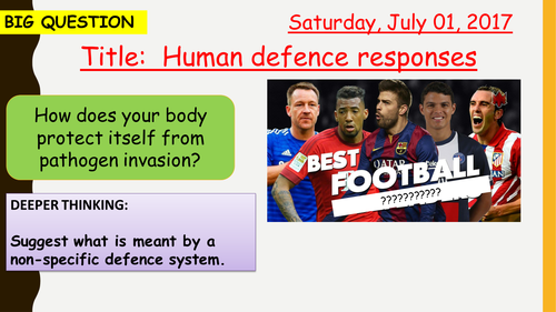 AQA new specification-Human defence response-B5.9