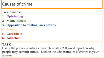 crime commit why causes gcse crimes punishment aqa religion theme re