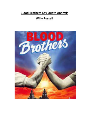 Blood Brothers Key Quotes Analysis