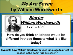 William wordsworth s we are seven essay image