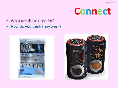 KS3 Activate Science 1 Reactions lesson 6 exothermic and endothermic reactions