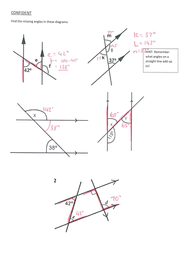 Angles in Parallel Lines - Basic Introduction | Teaching Resources