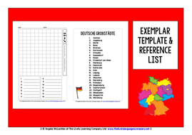 German Major Cities Word Searches