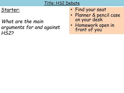 UK Issues: HS2 Debate