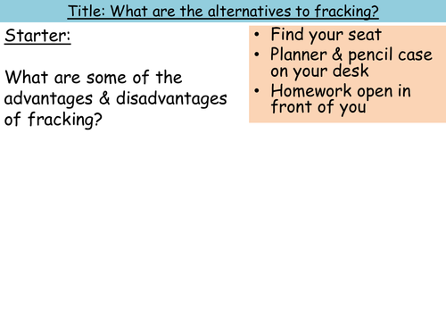 UK Issues: Alternatives to Fracking