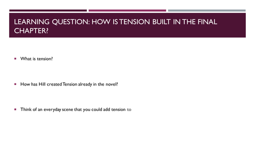 lesson 17 - tension in final chapter