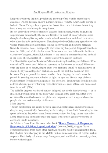 Facts About Dragons Teaching Resources