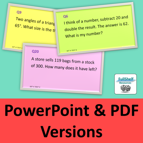 Mental Maths Tests Year 5 / 6 | Teaching Resources