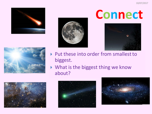 KS3 Activate Science 1 Space lesson 1 Structure of the Universe