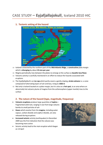 eyjafjallajokull earthquake case study